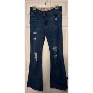 Madden NYC distressed flare jeans size 9